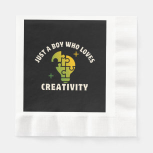 Servilleta De Papel solo un chico que ama la creatividad