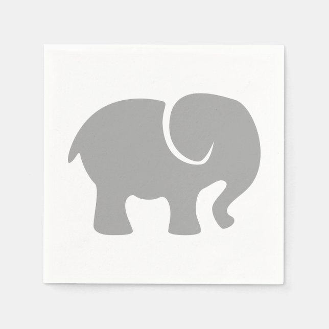 Servilleta De Papel Sólo un elefante gris (Anverso)