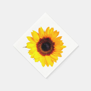 Servilleta De Papel Sólo un florecimiento de girasol + tu texto e ide