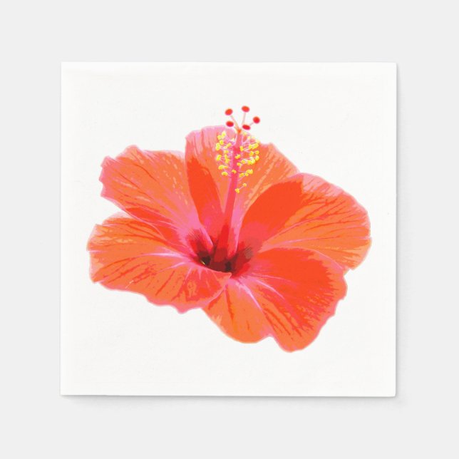 Servilleta De Papel Sólo un Hibiscus Blossom + tu texto e ideas (Anverso)
