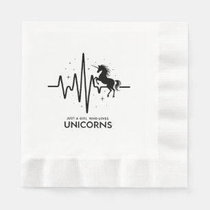 Servilleta De Papel Sólo una chica amor por Unicornios Latido