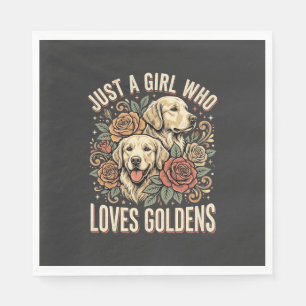 Servilleta De Papel Sólo una chica que ama a los Goldens