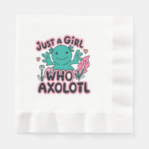 Servilleta De Papel solo una chica que ama Axolotl