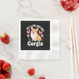 Servilleta De Papel Solo una chica que ama Corgis
