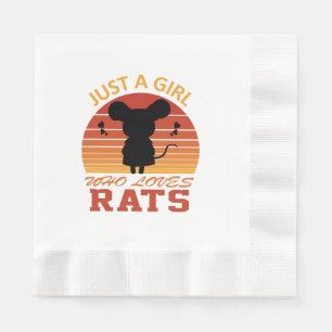Servilleta De Papel Sólo una chica que ama las ratas