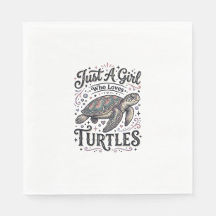 Servilleta De Papel Solo Una Chica Que Ama Las Tortugas Diseño De Cami