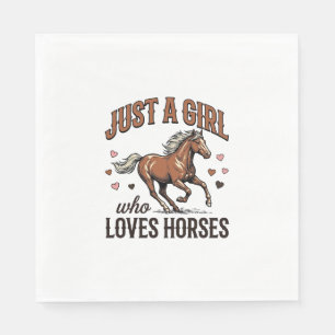 Servilleta De Papel Solo Una Chica Que Ama Los Caballos Camiseta Vinta