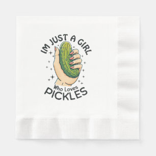 Servilleta De Papel Sólo una chica que ama los pepinillos - Divertido