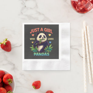 Servilleta De Papel Solo una chica que ama pandas lindo