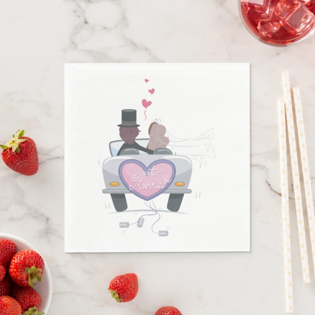 Servilleta De Papel Solo una pareja casada se va (In situ)