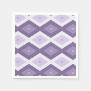 Servilleta De Papel Sombras del patrón de diamantes de lavanda