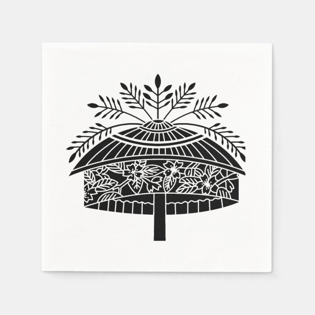 Servilleta De Papel Sombrero de flores (Anverso)