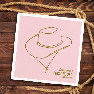 Servilleta De Papel Sombrero de vaquero de primer rodeo Cumpleaños 1
