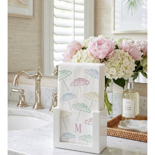 Servilleta De Papel Sombrilla de Palm Beach Personalizada Acuarela 