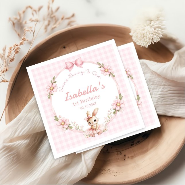 Servilleta De Papel Some Bunny is Turning One 1st Birthday  (Subido por el creador)
