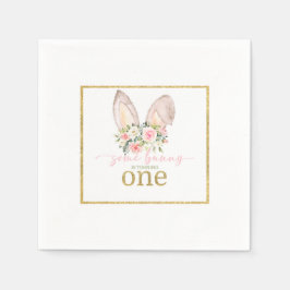 Servilleta De Papel Some Bunny is turning ONE (Bunny Ears)