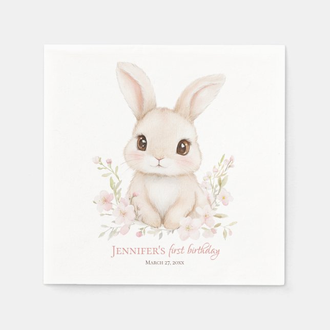 Servilleta De Papel Some Bunny is Turning One Paper Napkins (Anverso)