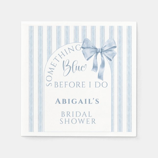 Servilleta De Papel Something Blue Before I Do Bow  (Anverso)