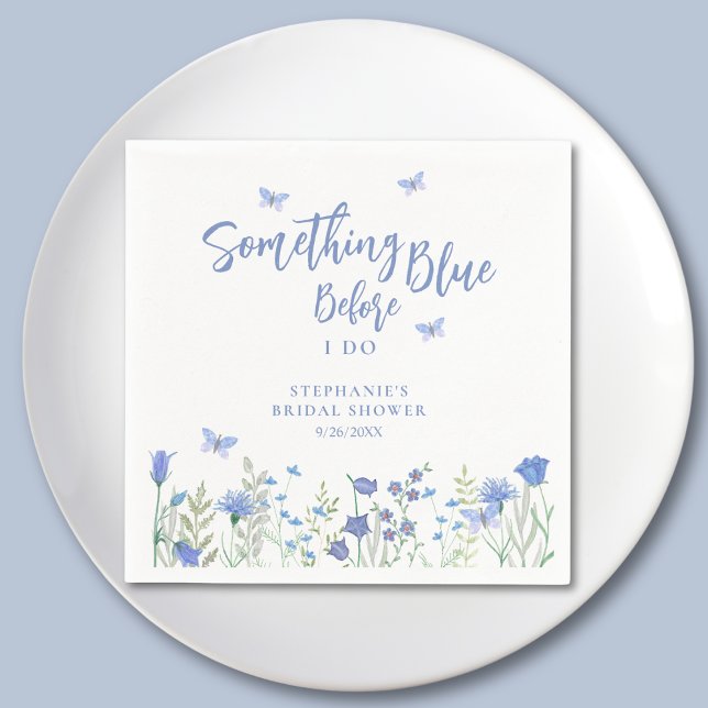 Servilleta De Papel Something Blue Before I Do Bridal Shower (Subido por el creador)