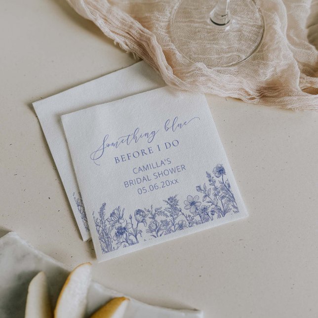 Servilleta De Papel Something Blue Before I do Bridal Shower  (Subido por el creador)