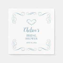 Servilleta De Papel Something Blue Before I Do Elegant Bridal Shower 