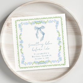 Servilleta De Papel Something Blue Bow Bridal Shower