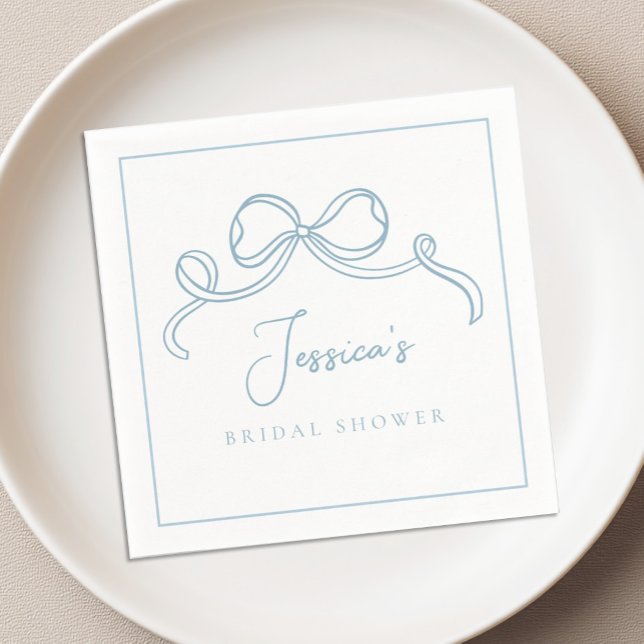 Servilleta De Papel Something Blue Bridal Shower (Subido por el creador)