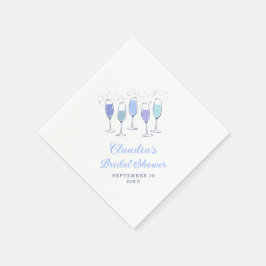 Servilleta De Papel Something Blue Champagne Despedida de Soltera