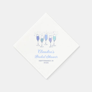 Servilleta De Papel Something Blue Champagne Despedida de Soltera