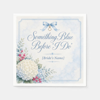 Servilleta De Papel Something Blue Despedida de Soltera | Hortensia Az