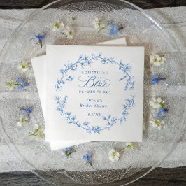 Servilleta De Papel Something Blue French Toile Wreath Bridal Shower