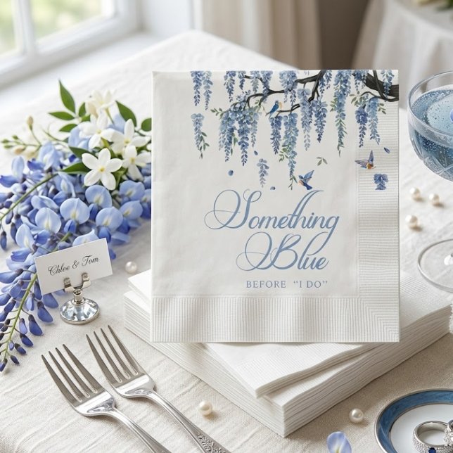 Servilleta De Papel Something Blue Wildflower Bouquet Bridal Shower  (Subido por el creador)