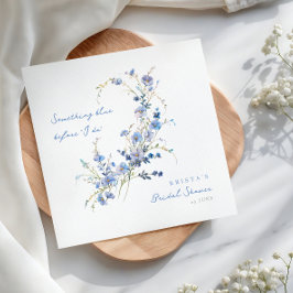Servilleta De Papel Something Blue Wildflowers Bridal Shower