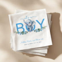 Son toallas Baby Shower para un niño elefante - Bl