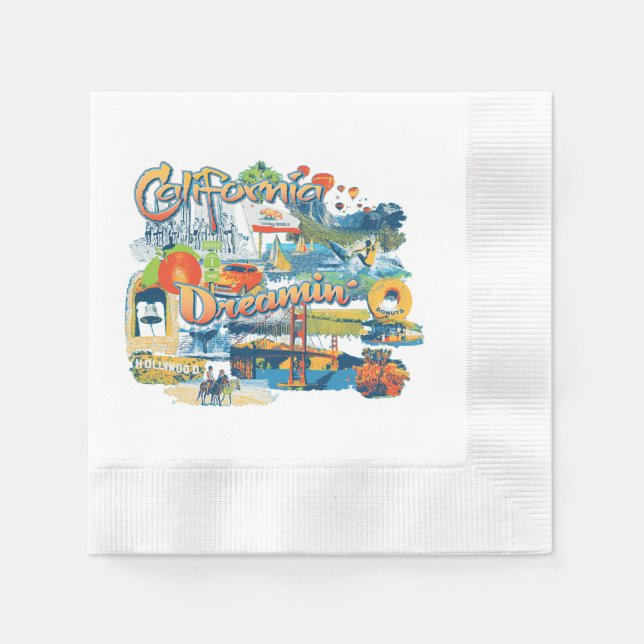 Servilleta De Papel Soñando California (Anverso)