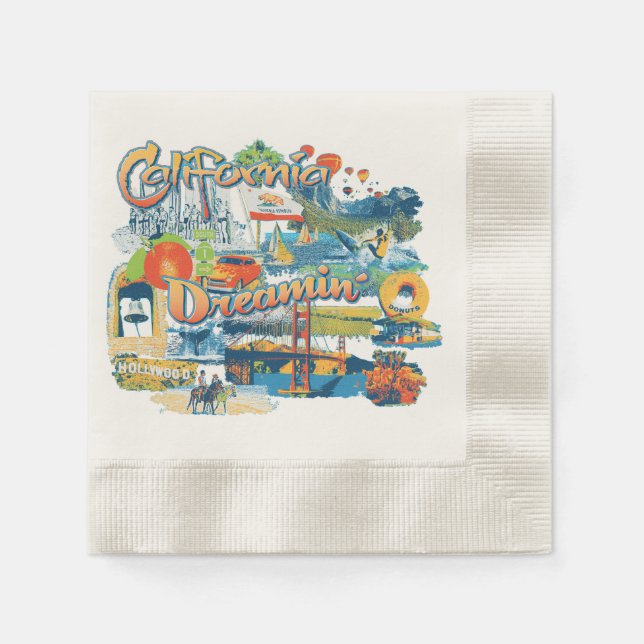 Servilleta De Papel Soñando California (Anverso)