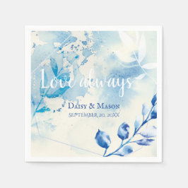 Servilleta De Papel Soñando en la Boda del Jardín Azul