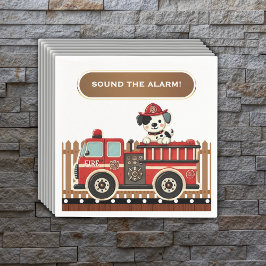 Servilleta De Papel ¡Sonar la alarma! Baby Shower moderno para camione