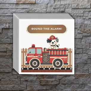 Servilleta De Papel ¡Sonar la alarma! Baby Shower moderno para camione