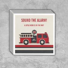 Servilleta De Papel Sonar la alarma del Baby Shower del bombero Minima