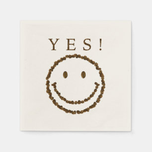 Servilleta De Papel Sonríe con granos de café