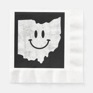 Servilleta De Papel Sonriendo en OH - Cara divertida Ohio feliz