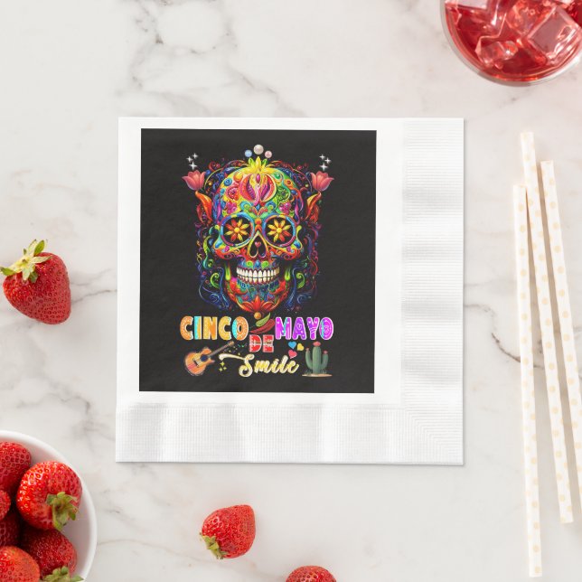 Servilleta De Papel Sonrisa de Cinco De Mayo (In situ)