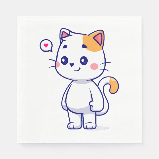 Servilleta De Papel Sonrisa de gato suave (Anverso)