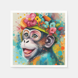 Servilleta De Papel Sonrisa en monos