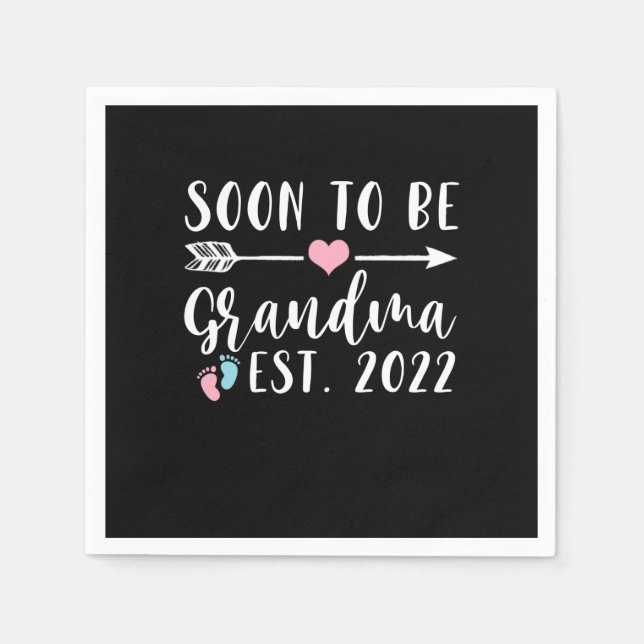Servilleta De Papel Soon To Be Grandma 2022 Mother's Day (Anverso)
