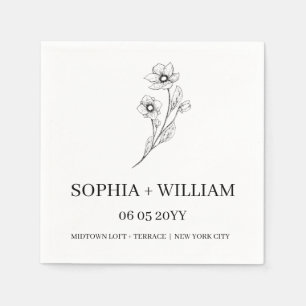 Servilleta De Papel Sophia Elegant Modern Cocktail Receptor Boda