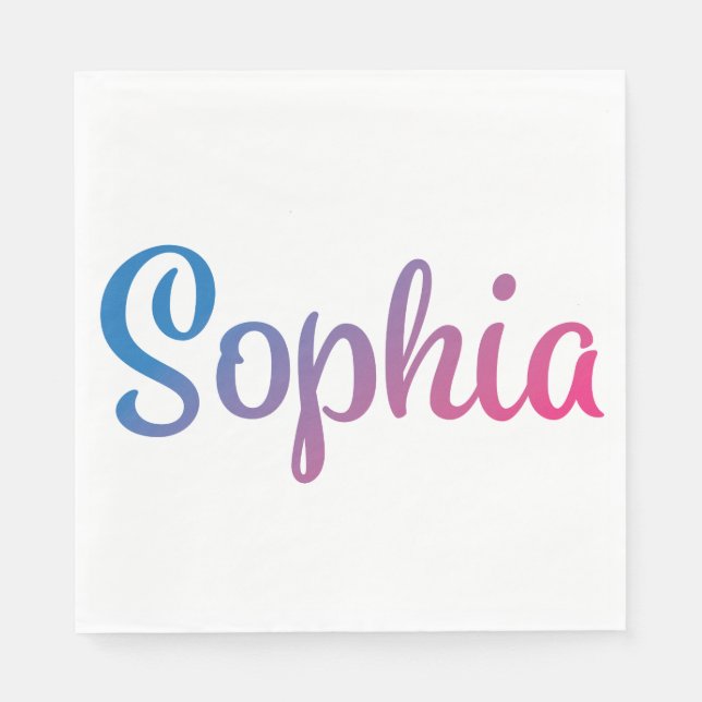 Servilleta De Papel Sophia Stylish Cursive (Anverso)