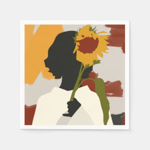 Servilleta De Papel Soul sombreado con impresión de girasol
