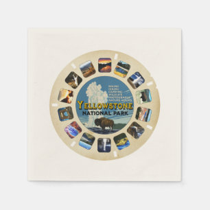 Servilleta De Papel Souvenir del parque nacional Yellowstone retro
